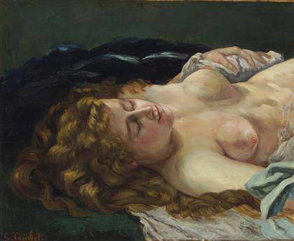 Courbet - Femme endormie aux cheveux roux