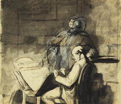 Honoré Daumier - Les Amateurs d’estampes