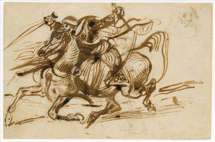 Delacroix - El Giaour a caballo