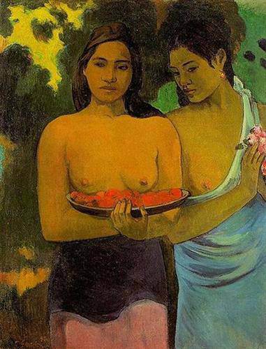 Gauguin’s “Two Tahitian Women” attacked at the NGA Washington