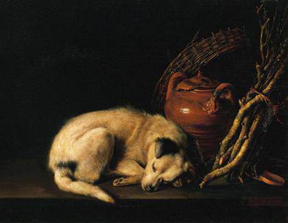 Gerrit Dou - Dog at Rest