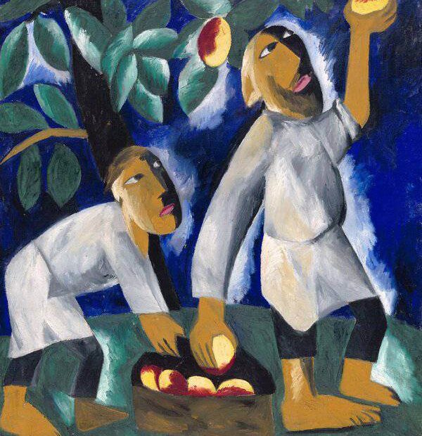 goncharova peasants apples 1