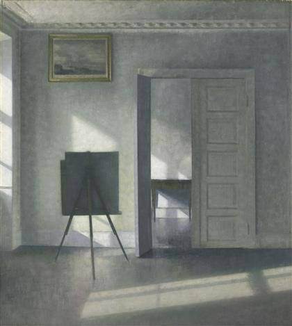 Hammershøi - Interior with an Easel, Bredgade 25