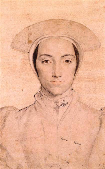 Holbein - Mujer con un tocado blanco