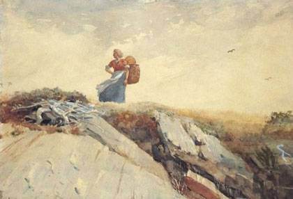 Winslow Homer - Down the Cliff, 1883