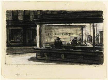 Edward Hopper - Estudio para Nighthawks