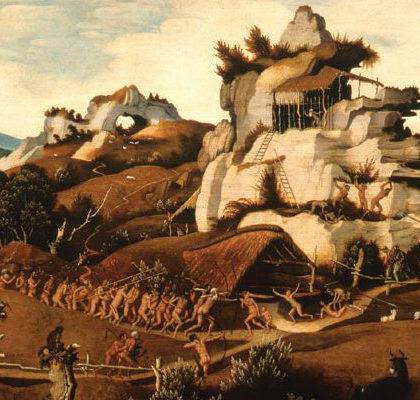 Jan Mostaert - Landscape with an Episode from the Conquest of America (detail)