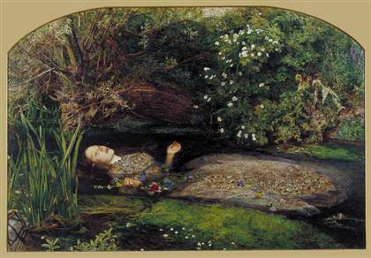 John Everett Millais - Ofelia, 1851-1852