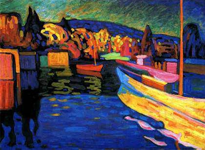 Wassily Kandinsky - Autumn Landscape with Boats