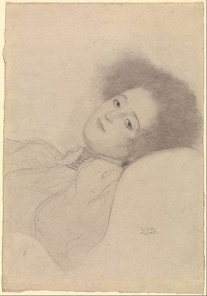 Gustav Klimt - Young Woman Reclining