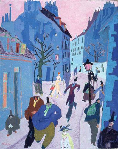 Lyonel Feininger - In a Village Near Paris