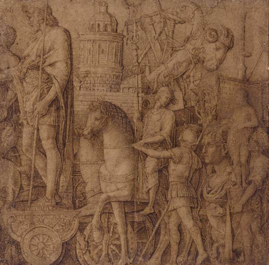 Andrea Mantegna: preparatory drawing for Triumphs of Caesar