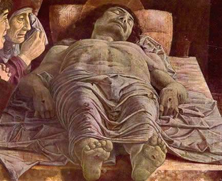 Andrea Mantegna: Lamentation over the dead Christ 