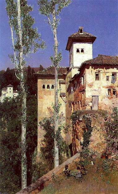 Martín Rico - The Ladies’ Tower in the Alhambra, Granada