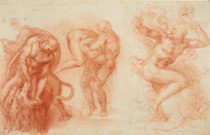 Michelangelo Buonarroti - Estudios para los Tres Trabajos de Hércules