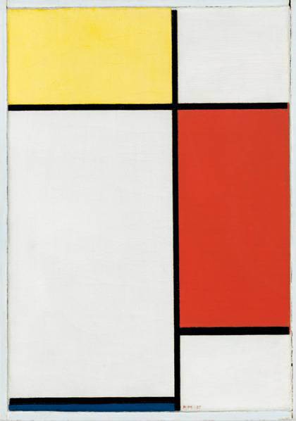 Mondrian: Composición: No. II, con Amarillo, Rojo y Azul