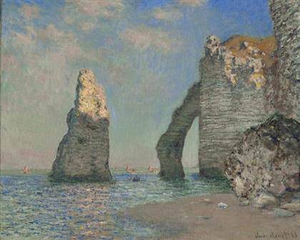 Claude Monet, Los acantilados en Étretat, 1885