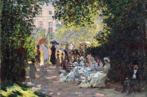 Monet - El Parque Monceau (detalle)