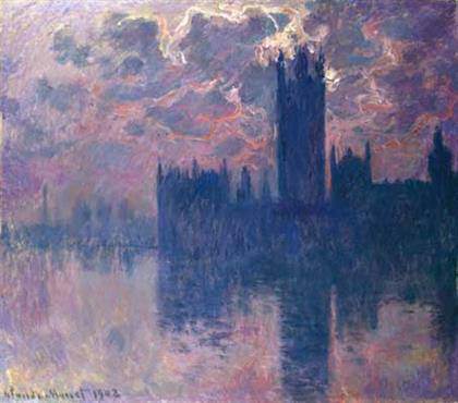 Monet - Le Parlement, soleil couchant