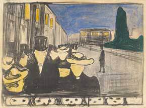 >Edvard Munch - Evening on Karl Johan Street