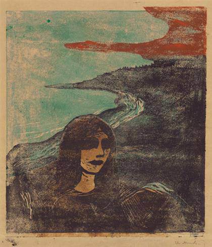 Edvard Munch - Girl's Head Against the Shore
