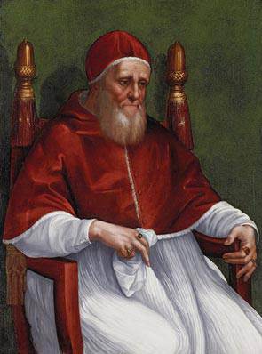 Raphael and workshop - Portrait of Pope Julius II