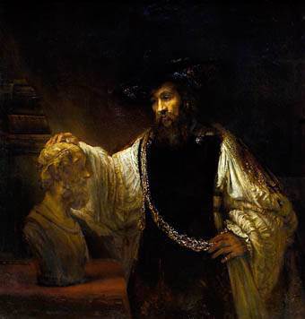 Rembrandt: "Aristotle contemplating a bust of Homerus" 