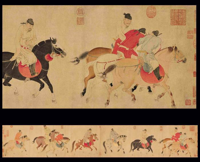 Ren Renfa - Five Drunken Princes Returning on Horseback