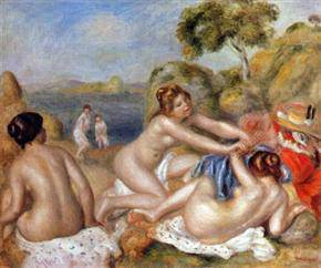 Renoir - Bathers Playing with a Crab