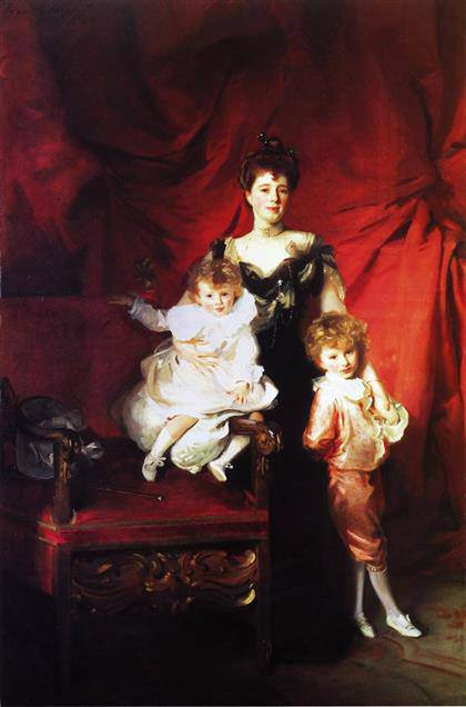 John Singer Sargent, Mrs. Cazalet and Children Edward & Victor