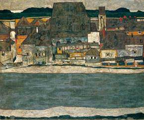 schiele casas 1914