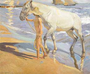 Joaquín Sorolla, El baño del caballo