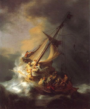 Rembrandt - Storm at the sea of Galilee