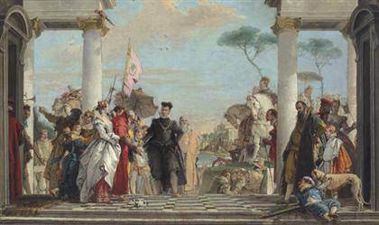 Giambattista Tiepolo - La llegada de Enrique VIII a Villa Contarini
