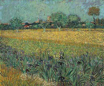 Vincent van Gogh - Campo con flores cerca de Arles, 1888