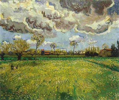 Vincent van Gogh - Landscape under a stormy sky
