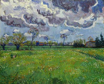 Vincent van Gogh: Paysage sous un ciel mouvementé