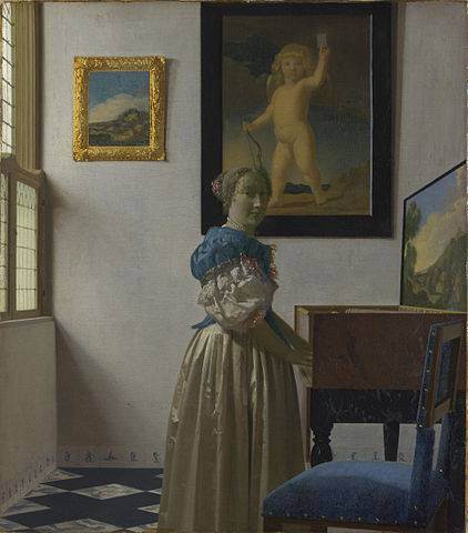 Johannes Vermeer - A Young Woman seated at a Virginal