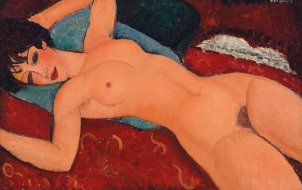 Amedeo Modigliani - Reclining Nude Nu couche - 1917-1918 - Oil on canvas - 59.9 x 92 cm - Private collection