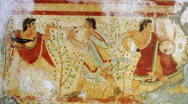 Etruscan - Dancers and musicians tomb of the leopard