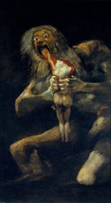 Francisco de Goya - Saturno devorando a su hijo - 1819-1823