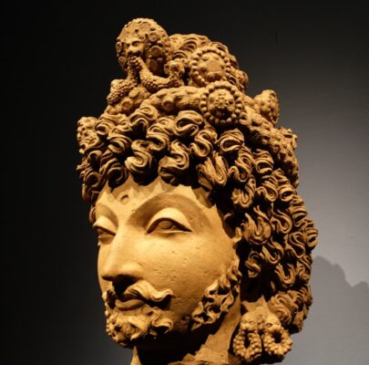 Gandhara - head of a Bodhisattva full