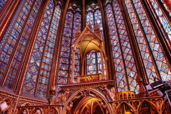 Gothic - Sainte Chapelle Interior Stained Glass - photo by Jean-Christophe Benoist