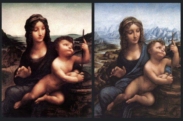 Leonardo da Vinci - Madonna dei fusi versions