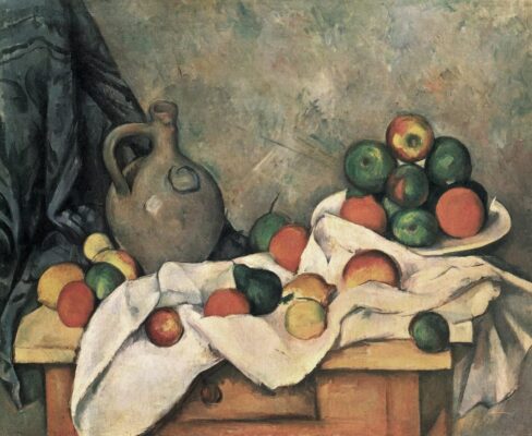 Paul Cezanne - Rideau Cruchon et Compotier