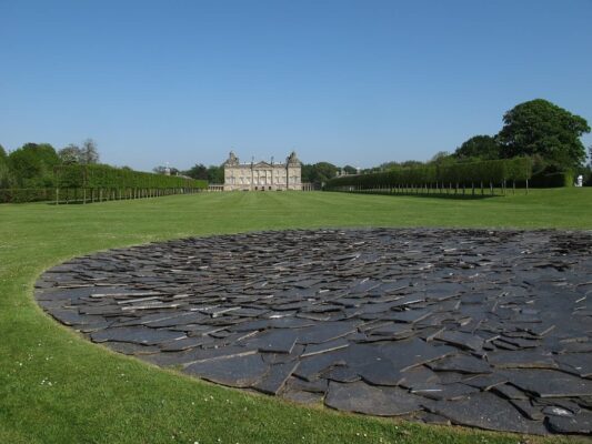 Richard Long - Full moon circle with scholar rock