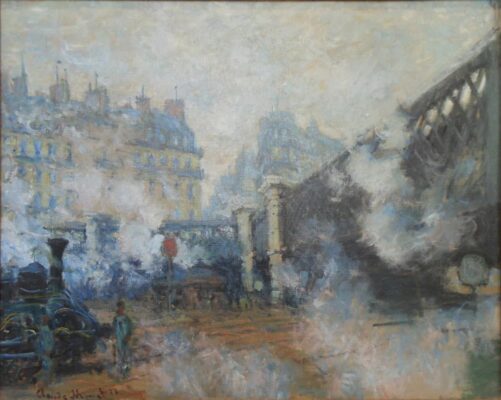 Claude Monet - Gare Saint Lazare Pont Europe - 1877