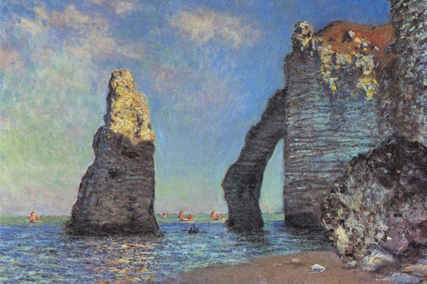 Claude Monet - The Cliffs at Etretat - zoom