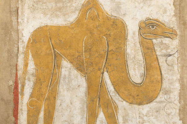 Romanesque - Camel from San Baudelio de Berlanga - Metropolitan Museum - zoom