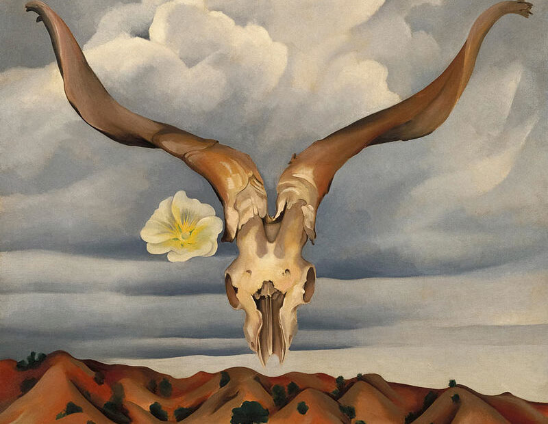 Georgia OKeeffe - Rams Head White Hollyhock Hills - 1935